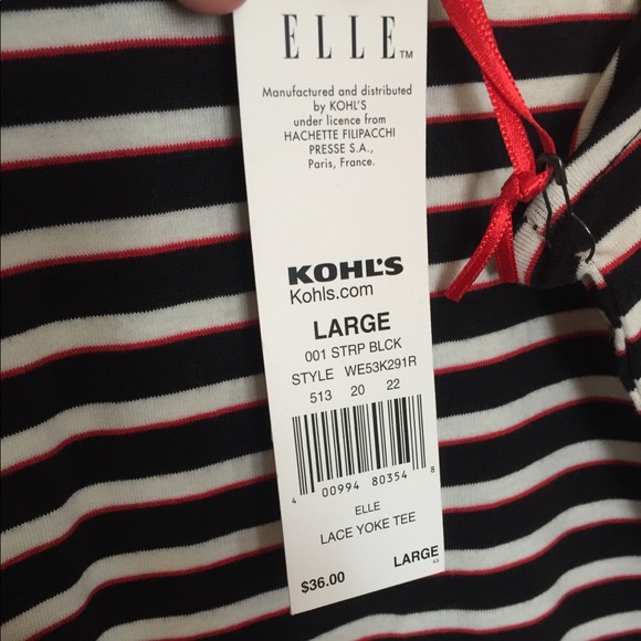 Elle NWT Black & White top - Picture 3 of 4